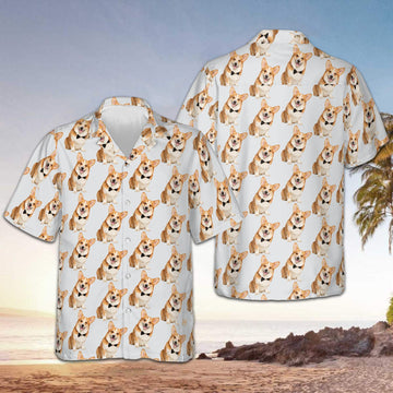 Gentleman Corgi Hawaiian Shirt Summer Button Up Gifts For Corgi Owners – Moonbestprint