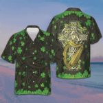 The Celtic Cross Harp Irish Proud Hawaiian Shirt Button Up Summer Shirts For Men – Moonbestprint