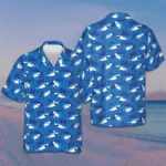 Shark Pattern Hawaiian Shirt Button Up Vacation Shirts Gifts For Shark Lovers – Moonbestprint