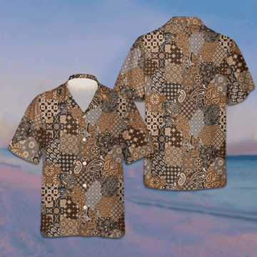 Paisley Geometric Pattern Hawaiian Shirt Tropical Button Down Gift For Him – Moonbestprint