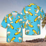 Banana Duck Hawaiian Shirt Funny Cute Men's Button Up Shirts Summer Gifts For Nephew – Moonbestprint