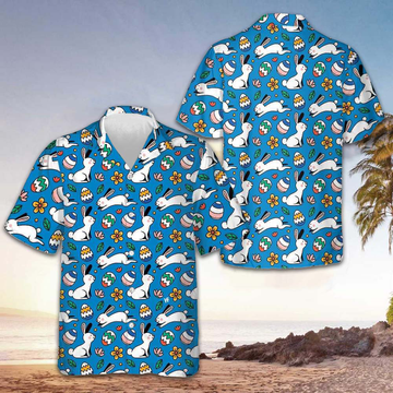 Colorful Easter Pattern Hawaiian Shirt Funny Bunny Shirt Gifts For Him – Moonbestprint