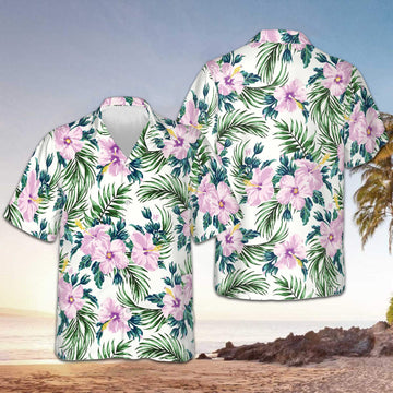 Flower Pattern Hawaiian Shirt Button Down Beach Shirts Gift Ideas For Brother – Moonbestprint