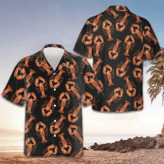 Lobster X Ray Hawaiian Shirt Short Sleeve Button Up Vacation Shirts Gifts For Nephew – Moonbestprint
