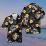 Bitcoin Flame And Tropical Pattern Hawaiian Shirt Summer Button Up Shirts Men's Gift Ideas – Moonbestprint