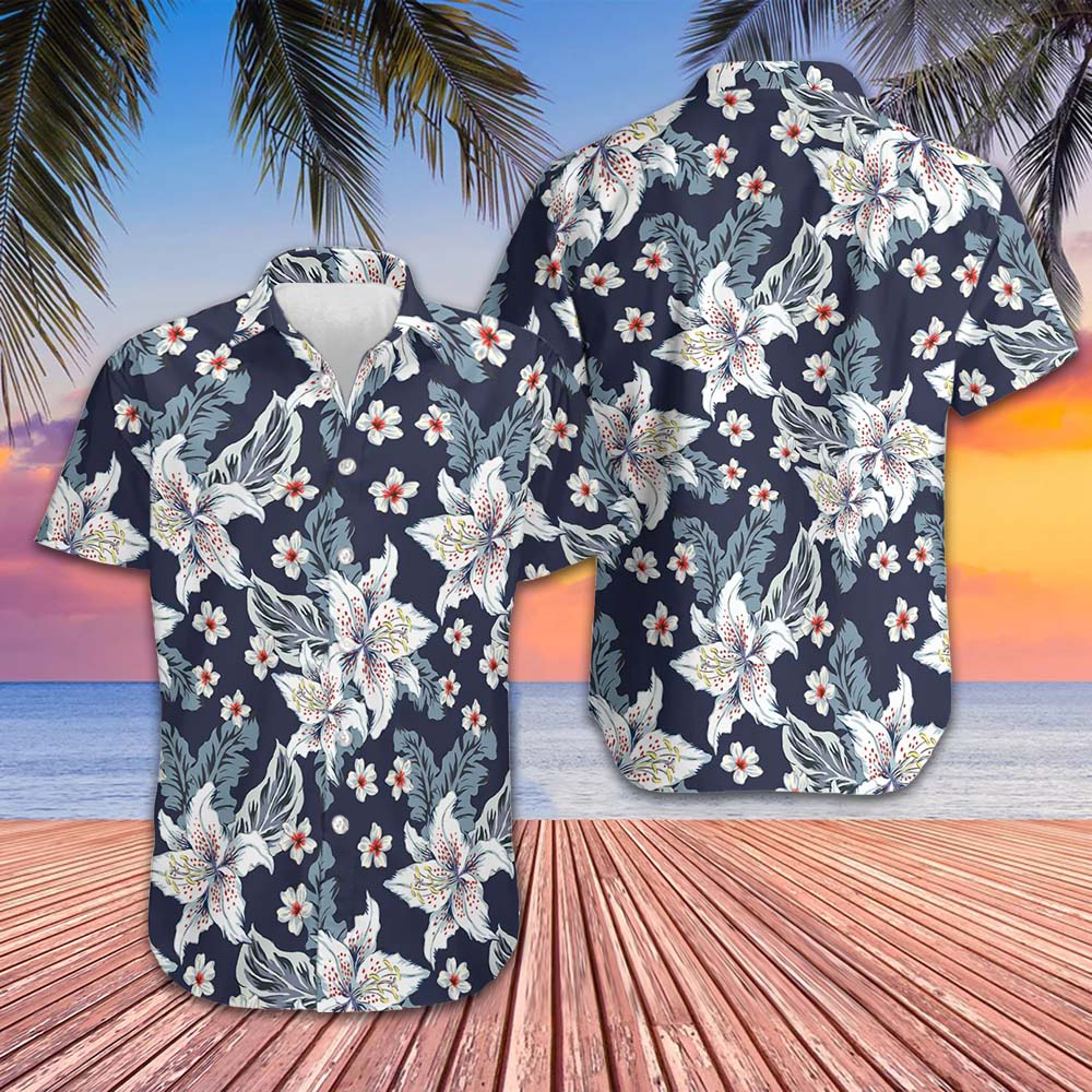 Flowers Hawaiian Shirt Short Sleeve Button Down Beach Shirts Gifts For Him – Moonbestprint