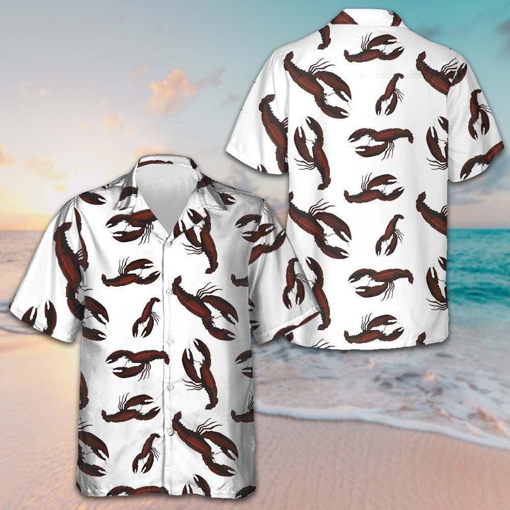 Dark Lobster Hawaiian Shirt Short Sleeve Button Up Beach Shirts Gifts For My Husband – Moonbestprint