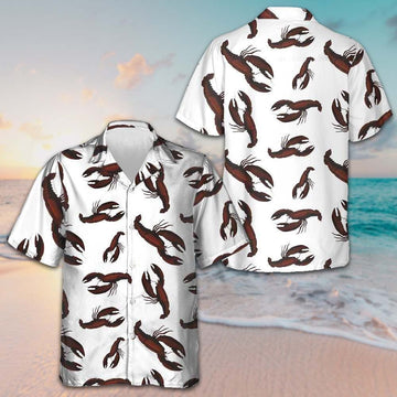 Dark Lobster Hawaiian Shirt Short Sleeve Button Up Beach Shirts Gifts For My Husband – Moonbestprint