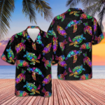 Boho Style Sea Turtle Hawaiian Shirt Men's Vacation Button Up Gifts For Sea Turtle Lovers – Moonbestprint