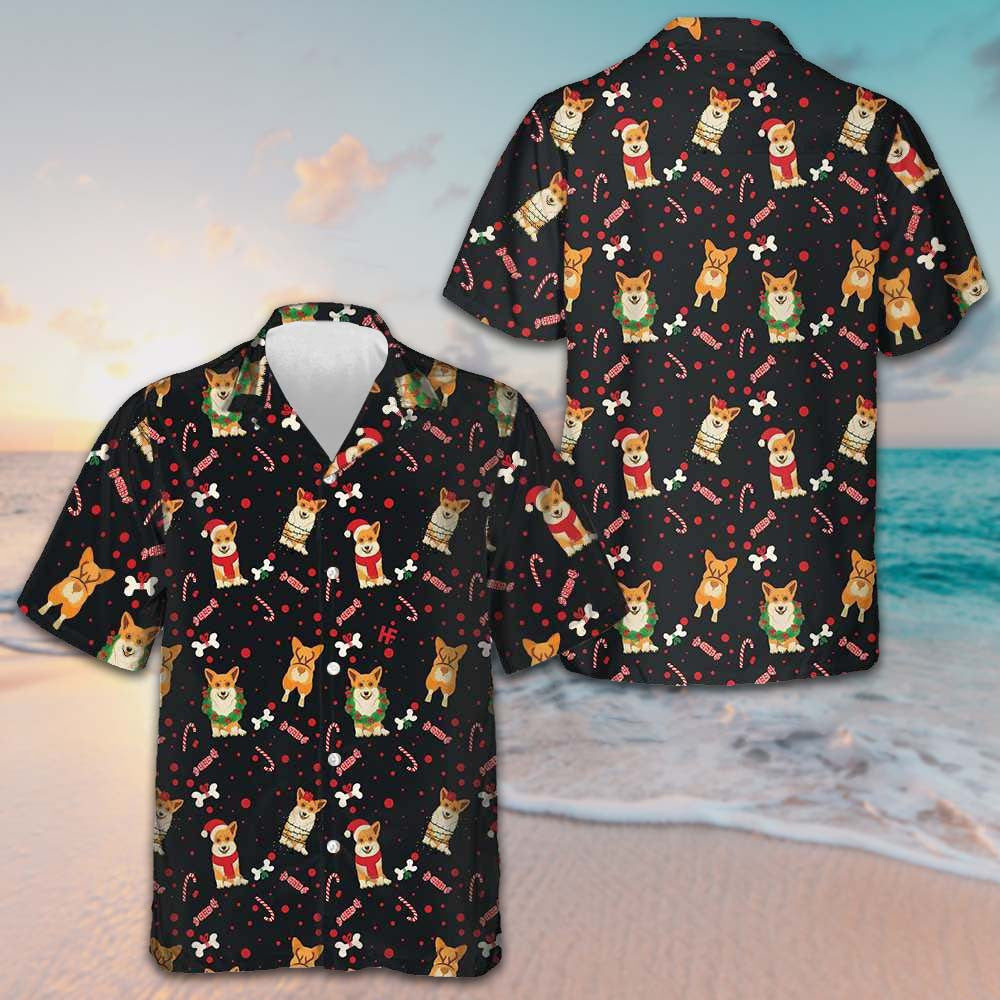 Christmas Corgis Dog Hawaiian Shirt Funny Dog Christmas Shirt Gifts For Corgi Owners – Moonbestprint