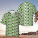 Jumping Cow Hawaiian Shirt Green Button Up Shirt Gifts For Cow Lovers – Moonbestprint