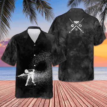 Billiards On Smoke Background Hawaiian Shirt Summer Beach Shirts Gifts For Pool Players – Moonbestprint