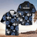 Paramedic The Blue Hawaiian Shirt Men's Tropical Button Down Shirts Paramedic Gift Ideas – Moonbestprint