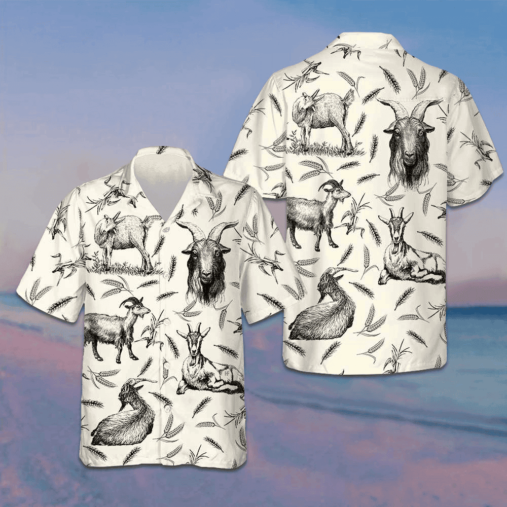 Goat Farm Lovers Hawaiian Shirt Men's Beach Shirts Button Up Gifts For Father – Moonbestprint