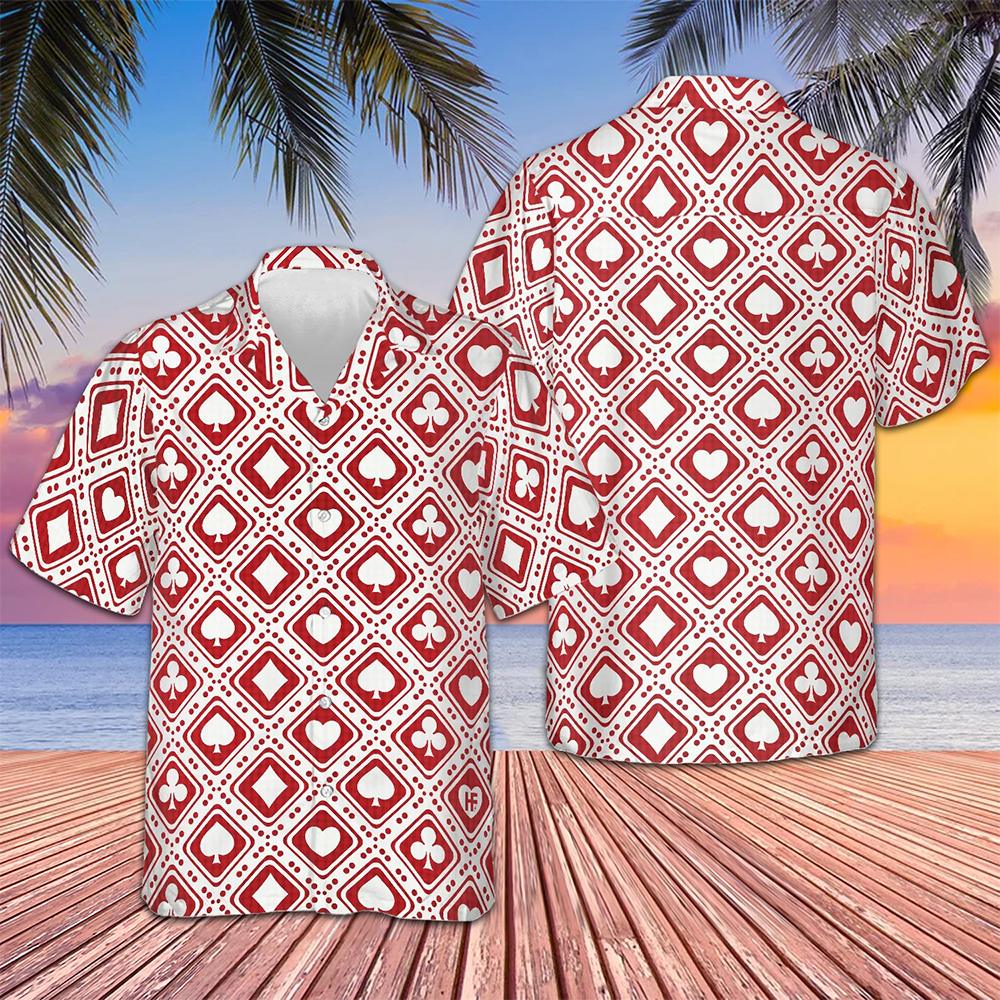 Casino Red Pattern Hawaiian Shirt Cool Summer Shirts Gifts For Poker Lovers – Moonbestprint