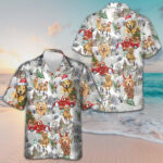 Golden Retriever On Christmas Hawaiian Shirt Button Up Shirts For Men Gifts For Dog Lovers – Moonbestprint