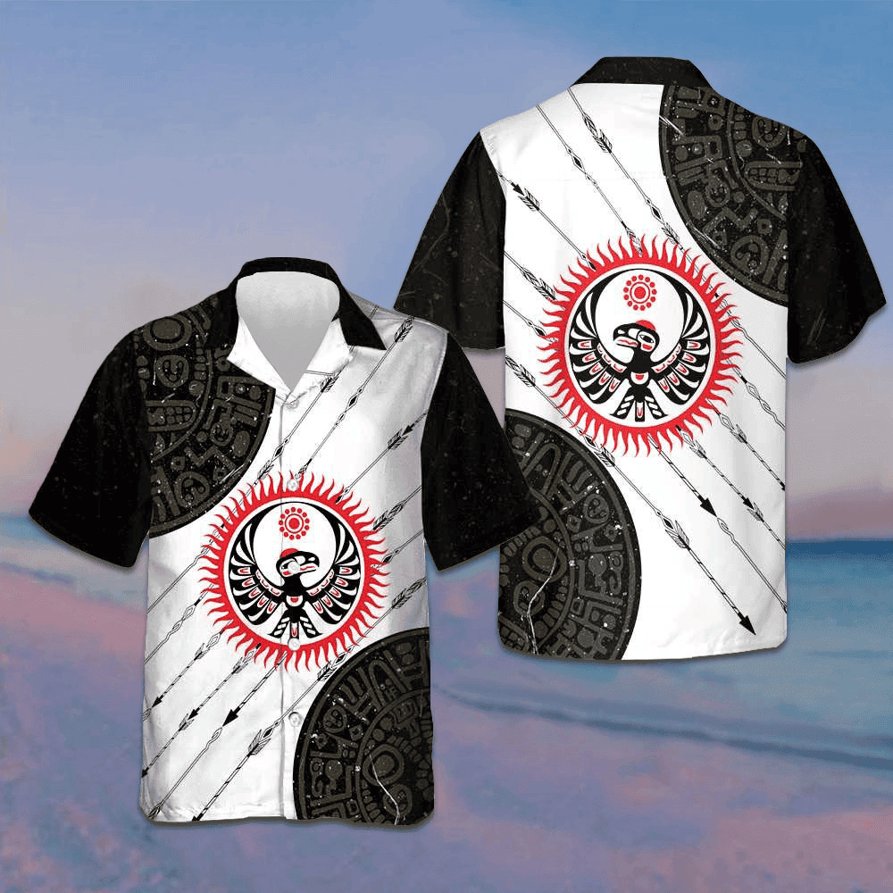 Native American Eagle And Sun Hawaiian Shirt Men's Button Up Shirts Summer Gift Ideas – Moonbestprint