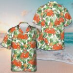 Crab And Tropical Pineapple Pattern Hawaiian Shirt Beach Short Sleeve Button Up Shirt Men's – Moonbestprint