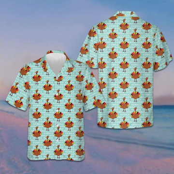 Gobble Thanksgiving Turkey Hawaiian Shirt Men's Short Sleeve Button Up Thanksgiving Ideas – Moonbestprint