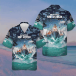Custom US Navy Veteran Hawaiian Shirt Proud USN Veteran Day Shirt Gift Ideas – Moonbestprint
