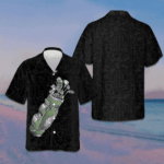 Green Golf Bag On Golfer Hawaiian Shirt Golfing Items Pattern Shirt Gifts For Golfers – Moonbestprint