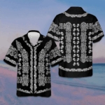 Black And White Sugar Skull Calavera Hawaiian Shirt Day Of The Dead Mexican Skull Shirt Men – Moonbestprint