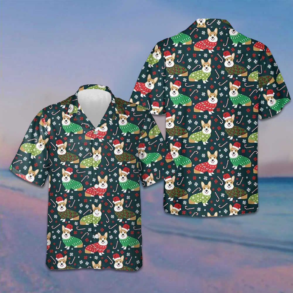 Christmas Corgis Hawaiian Shirt Cute Christmas Shirt Gifts For Corgi Lovers – Moonbestprint