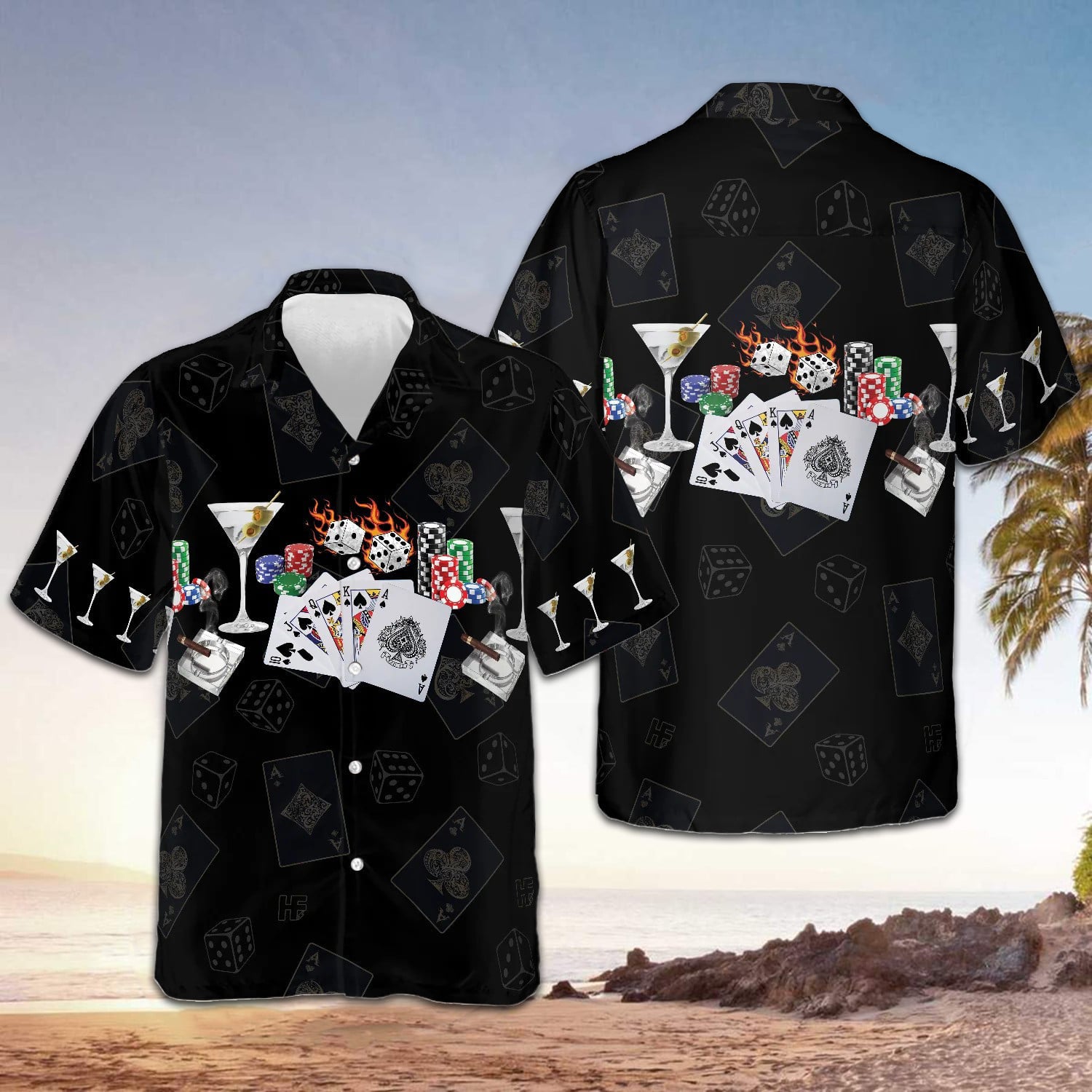 Gambling And Wine Hawaiian Shirt Men's Summer Button Down Shirts Gift Ideas – Moonbestprint