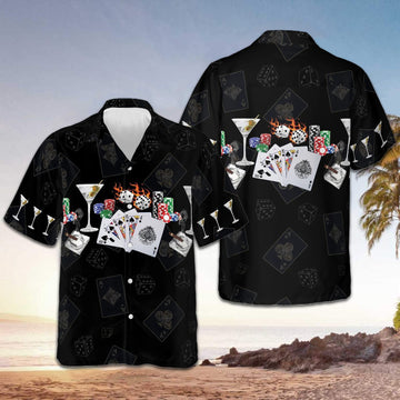 Gambling And Wine Hawaiian Shirt Men's Summer Button Down Shirts Gift Ideas – Moonbestprint