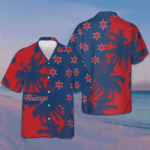 Red And Blue Chicago Hawaiian Shirt Summer Short Sleeve Button Up Shirts Gifts For Him – Moonbestprint