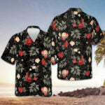 Rose Pattern Hawaiian Shirt Men's Button Up Shirts Summer Best Gift For Brother – Moonbestprint