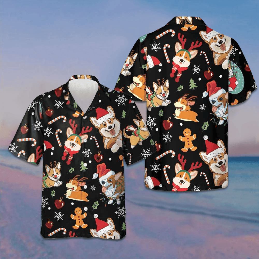 Adorable Corgis Merry Christmas Hawaiian Shirt Christmas Ideas Gifts For Corgi Lovers – Moonbestprint