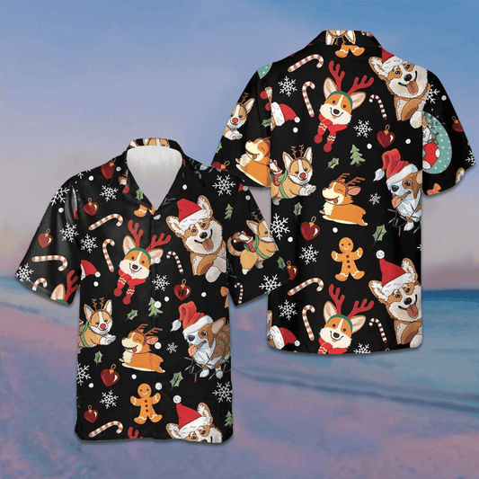 Adorable Corgis Merry Christmas Hawaiian Shirt Christmas Ideas Gifts For Corgi Lovers – Moonbestprint