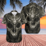 A Skull Or A Dragon Hawaiian Shirt Scary Horror Design Shirt Gifts For Boyfriend – Moonbestprint
