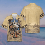 Eagle Army Veteran Home Of The Free Hawaiian Shirt Proud Veteran Vintage Button Up Shirt Men – Moonbestprint