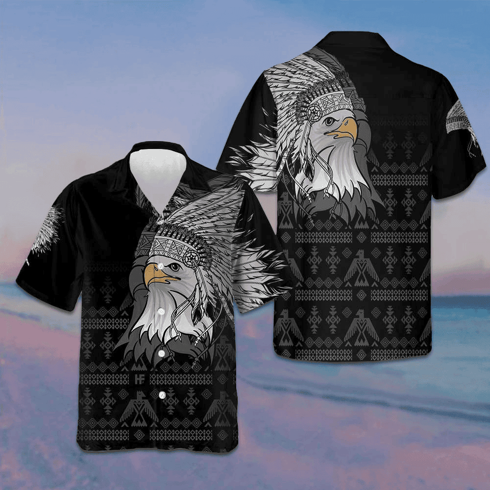 Spirit Eagle With Headdress Native American Hawaiian Shirt Cool Summer Shirts For Guys – Moonbestprint