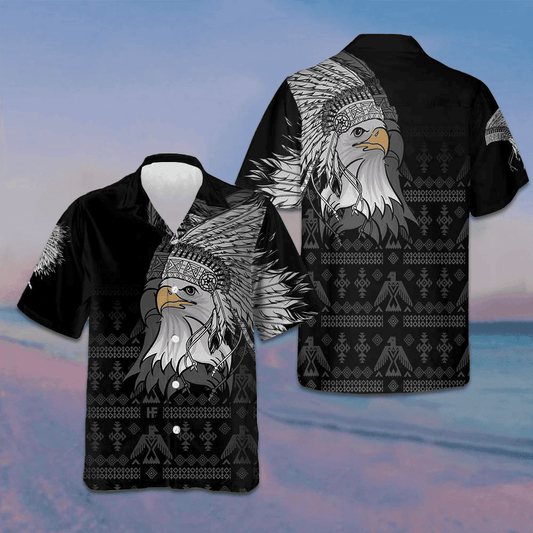 Spirit Eagle With Headdress Native American Hawaiian Shirt Cool Summer Shirts For Guys – Moonbestprint