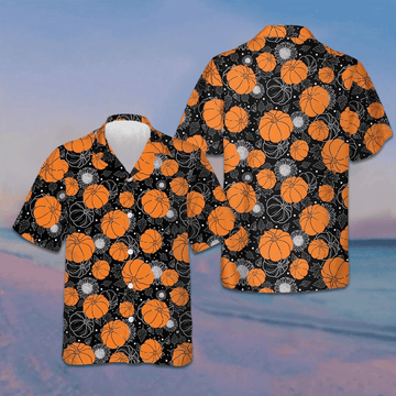 Thanksgiving Pumpkins And Suowers Seamless Pattern Hawaiian Shirt Gifts For Thanksgiving – Moonbestprint