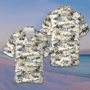 Army Aviation Aircraft Tropical Pattern Hawaiian Shirt Cool Summer Shirts For Guys – Moonbestprint