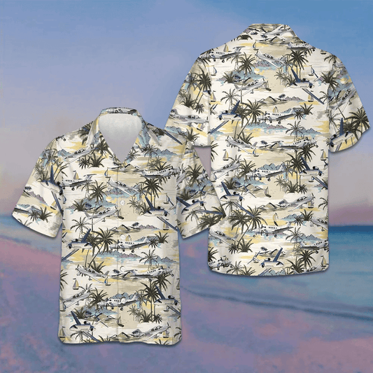 Army Aviation Aircraft Tropical Pattern Hawaiian Shirt Cool Summer Shirts For Guys – Moonbestprint