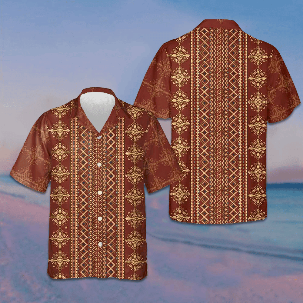 Aztec Geometric Vintage Pattern Hawaiian Shirt Native American Shirt Gifts For Him – Moonbestprint