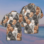 Poodles In Different Colors Hawaiian Shirt Men's Beach Button Up Gifts For Dog Owners – Moonbestprint