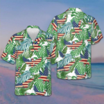 Tropical American Flag Hawaiian Shirt Beach Button Up Patriotic Gifts For Him – Moonbestprint