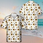 Bitcoin Seamless Pattern In White Background Hawaiian Shirt Short Sleeve Button Up Men – Moonbestprint