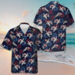 Invader Aircraft Hawaiian Shirt American Flag And Firework Airplane Shirt Gift For Men – Moonbestprint