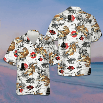 Japanese Tiger Tattoo Hawaiian Shirt Men's Button Down Shirts Gifts For Summer – Moonbestprint