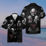 Idgaf Skull Hawaiian Shirt Gothic Skull Horror Button Up Gifts For Halloween – Moonbestprint