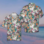 Custom Face With Tropical Flowers Hawaiian Shirt Summer Button Down Shirts Gifts For Family – Moonbestprint