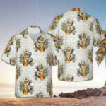 Floral Boho Tiger Hawaiian Shirt Beach Button Up Shirts For Men Gifts For Tiger Lovers – Moonbestprint