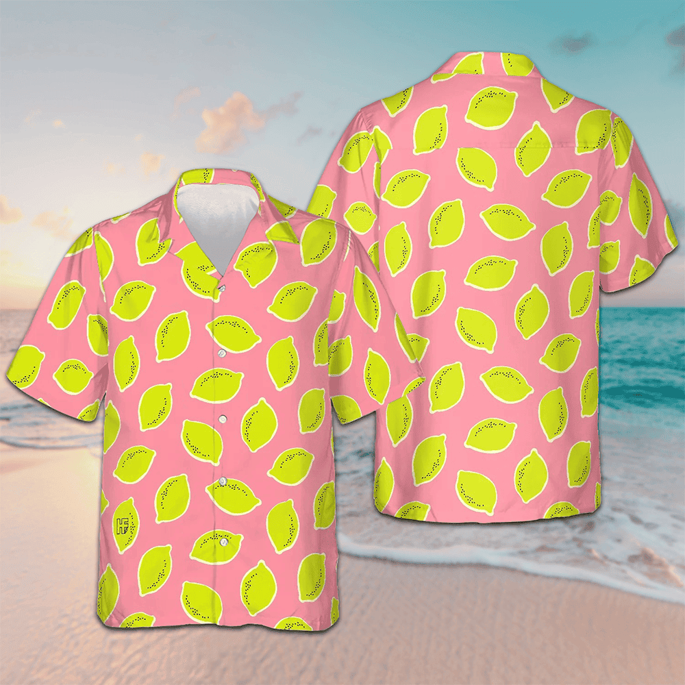 Lemon Pinky Hawaiian Shirt Men's Short Sleeve Summer Shirts Gifts For Stepson – Moonbestprint